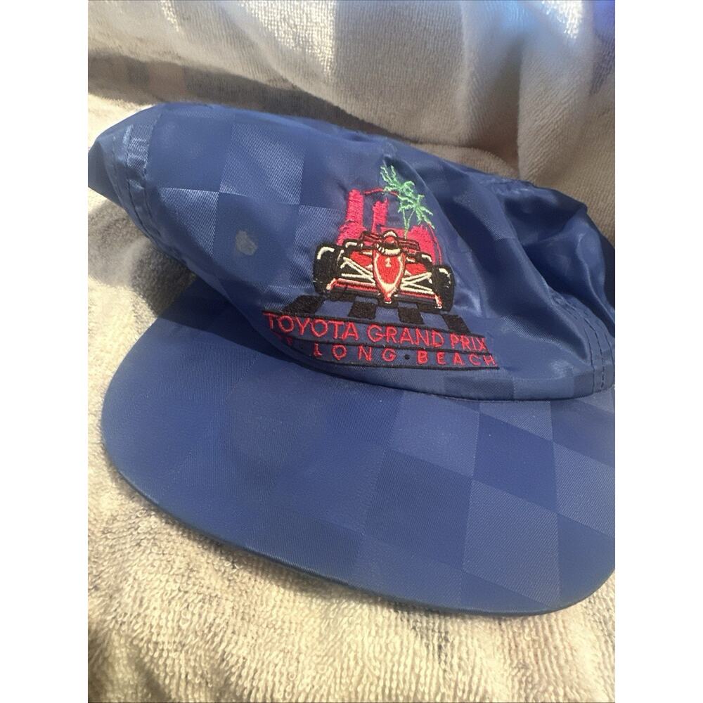 Vintage Blue Toyota Grand Prix Long Beach SnapBack Hat Cap Made In USA